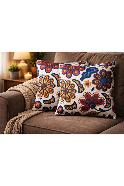 ÖZDAĞ HOME CONCEPT Digital Printed Premium 2-Piece Fabric Decorative Throw Pi...