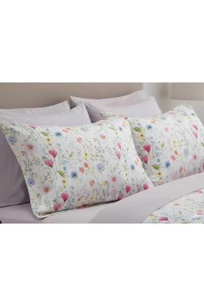 Taç Ranforce Floral Patterned Pillowcase Set – 50X70 cm |   100% Cotton, Tightly Woven (2 Pieces)