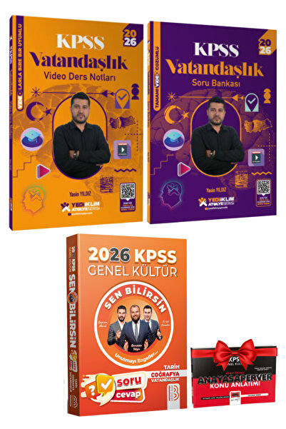 Yediiklim Yayınları Benim Hocam 2026 KPSS Sen Bilirsin Soru Cevap Kitabı+Yasi...