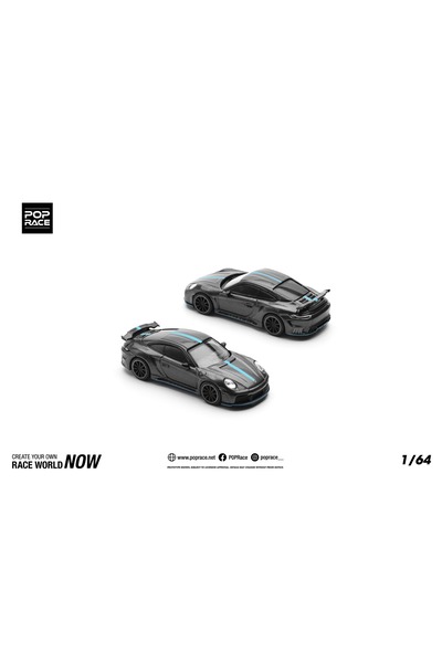 pop race 1 Pop Race 992 Stinger Gtr Carbon Edition Blue Line 1:64 Diecast Mod...