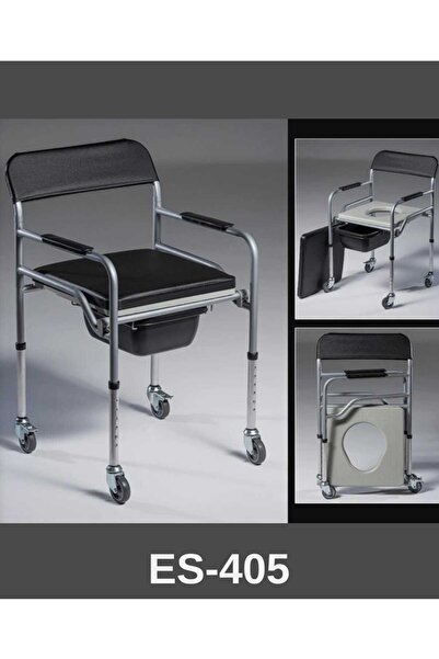 ES MEDİKAL Tuvalet Sandalyesi WC'li Hasta Yaşlı Banyo Ve Tuvalet Sandalyesi K...