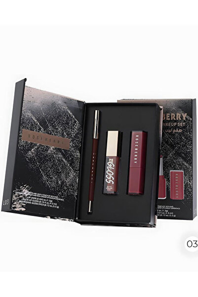 ROSE BERRYY طقم الشفاه الملكي03: Liner, Lipstick, and Lip Gloss ب3 لمسات تحوّل جمالك لأسطورة!
