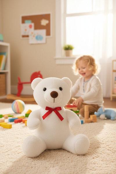 Maks Toys Peluş Kutup Ayısı Oyuncak & Uyku Arkadaşı 25 cm