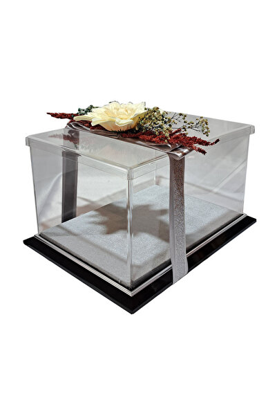 mixefor Modern Pleksi Bohça Kutusu Söz Nişan ve Özel Günler İçin Hediye Kutus...