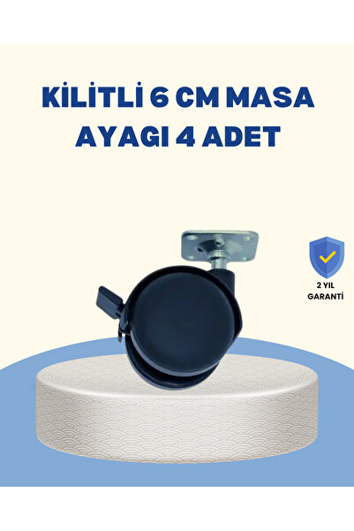 Mestore عجلة أثاث قابلة للقفل 6 سم 4 قطع سهلة التركيب