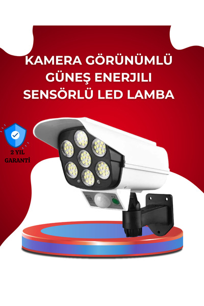 FREEDOM STOREE Remote Control Solar Powered Led Security Light Camera Type wi...