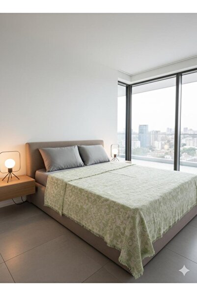 Coton Delux %100 Pamuklu Müslim Yatak Örtüsü Çift Kişilik – Yumuşak Dokulu, H...