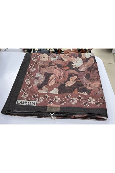 cs camellia scarf Flax Cotton Shawl Floral Patterned