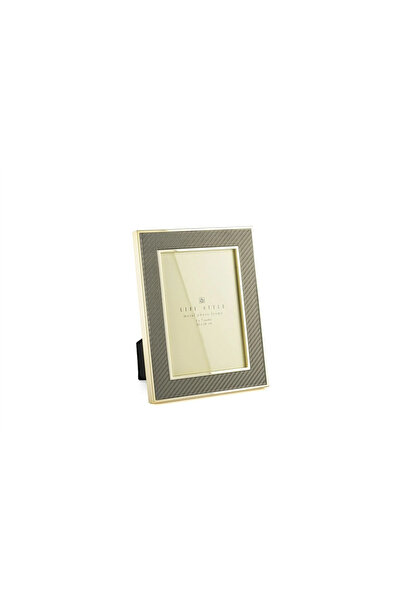 Mikasa Moor Gold Edged Gray Fabric Frame 13X18Cm