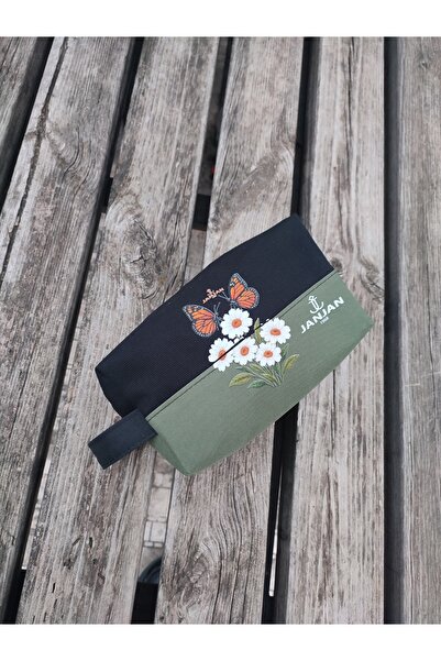 JANJAN Large Natural Makeup Bag, Organizer Bag, Organizer, Cosmetic Carrying Case,