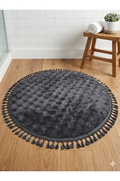 LİNOS HOME Velvet Serisi Antasit Saçaklı Bubble Yolluk Özel Puffy Peluş Halı ...