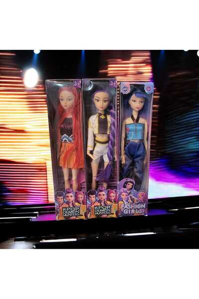 First Choice Set 3 papusi RUMI-MIRA-ZOEY K-Pop Demon Hunter cântătoare si lumini 32 cm Articulații Mobile
