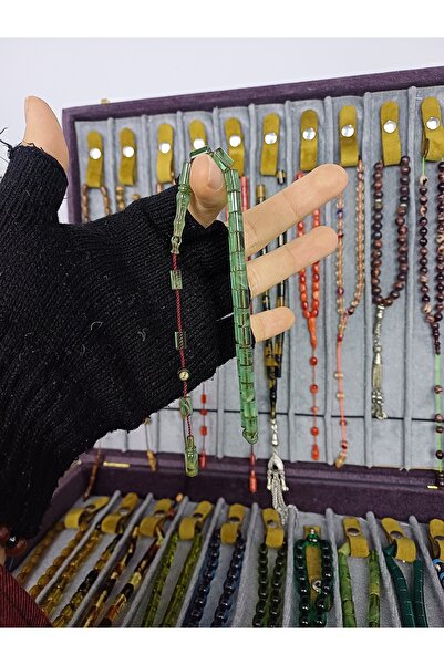 SEVER DOĞAL TAŞ Muhammed Tacir Usta İşçilik & İmzalı Blok Zar Kesme Tesbih