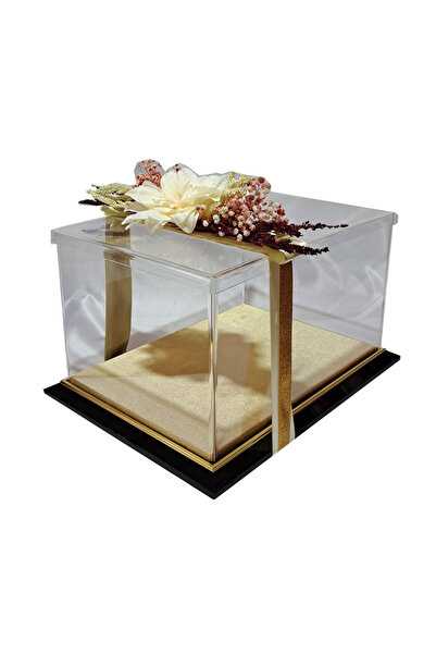 mixefor Modern Pleksi Bohça Kutusu Söz Nişan ve Özel Günler İçin Hediye Kutus...