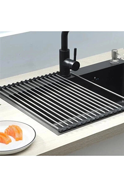 AyrStore Evye Üstü Katlanır Nihale Paslanmaz Çelik Pratik Sebze Meyve Bulaşık...