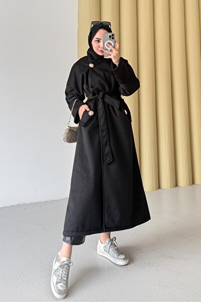 Rimel Moda بأزرار على الجهتين موديل كابان أسود