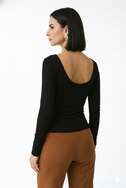 trendalisse Γυναικεία μπλούζα με λαιμόκοψη σε U, με υφή Modal, μαλακή