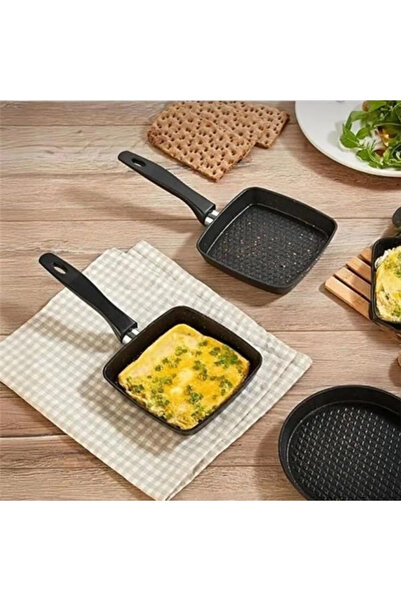 AyrStore Yanmaz Yapışmaz Granit Kaplama Döküm Mini Tava (KARE)