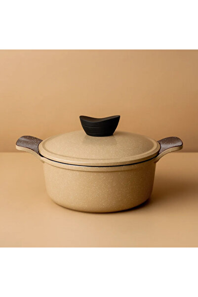 Jewel 20cm Nonstick Stockpot – Brown Marble Granite Coating, PF0A/PFOS Free, ...