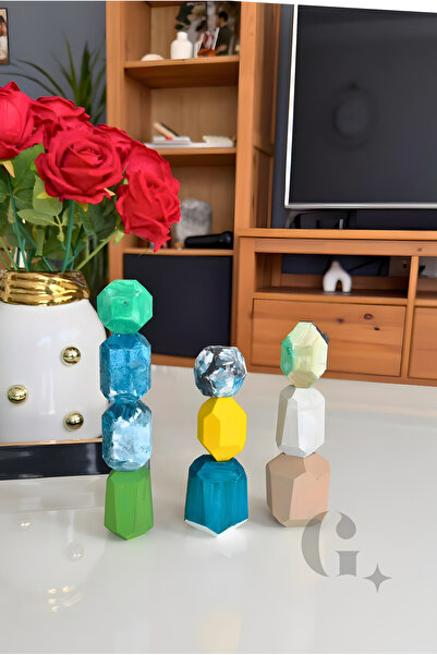 Giposi Boyanabilir 10'lu Denge Taşı Seti