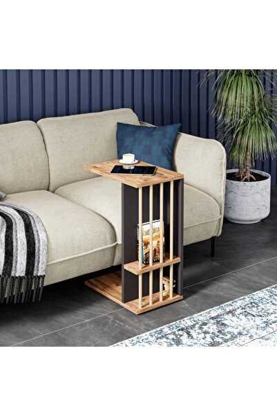 AyrStore Tekerlekli Yan Sehpa Koltuk Sehpası C Sehpa Zigon Sehpa Servis Sehpa...