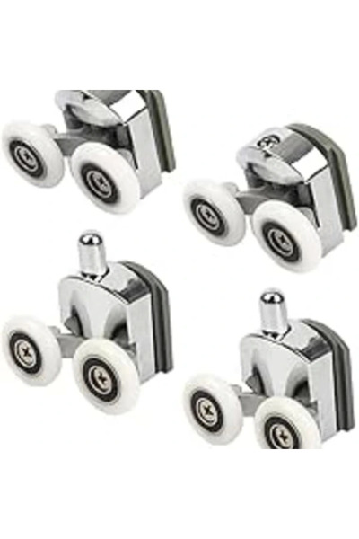 AyrStore Duşa Kabin Teker Seti,4 Adet Krom Banyo Tekerleği,Tüm Duşa Kabinlere...