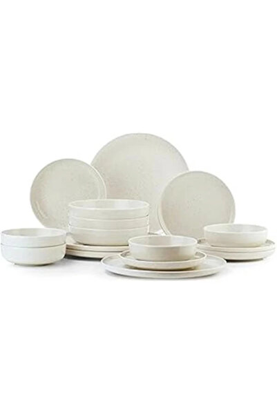 AyrStore Moderna 16 Parça 4 Kişilik Yemek Takımı Krem