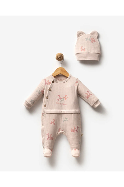 Bubbless Birth Part Baby Girl Side Opening Romper