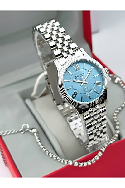 Ferrucci Steel Strap Women's Wristwatch 3 Atm Water Resistant 2 Years Warranty + Bracelet Gift