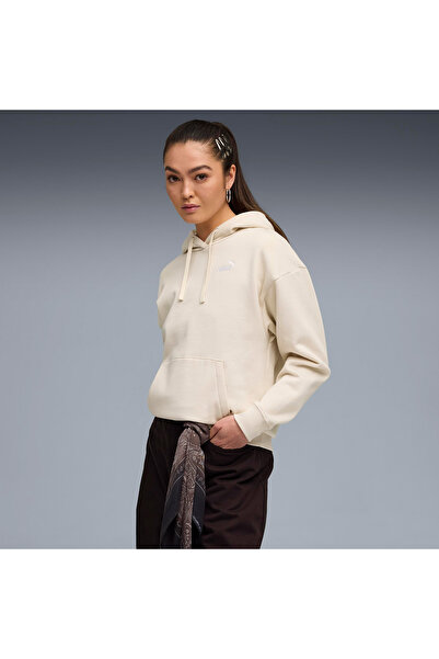 Puma Essential Small No. 1 Logo Kadın Beyaz Sweatshirt