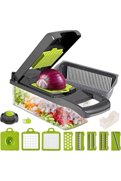 AyrStore Sebze kesici, 13'ü 1 arada profesyonel çok fonksiyonlu sebze dilimle...