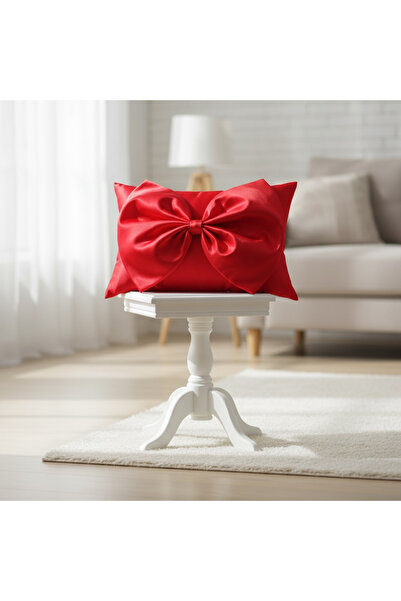 zühre balaban Bow Pillow Red
