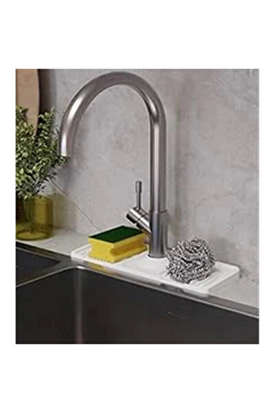 AyrStore Musluk Matı Elastik Silikon Mutfak Ve Banyo İçin Lavobo Su Tutucu Mu...