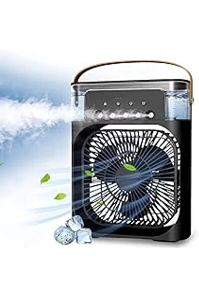 AyrStore Taşınabilir Işıklı 5 Spreyli Vantilatör Buzlu Buharlı Vantilatör Min...