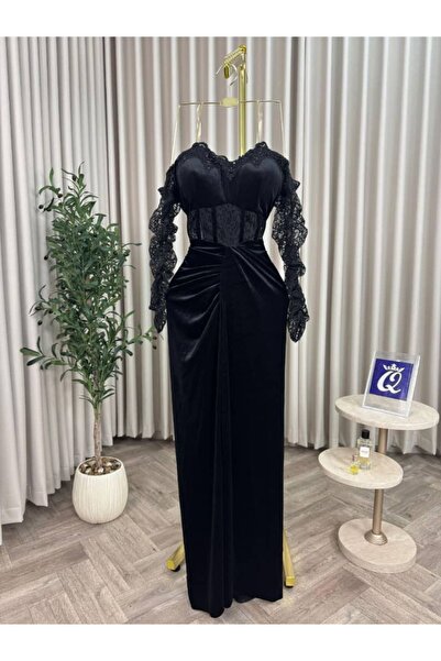 Special-DIARA فستان سهره فيولا المخملي