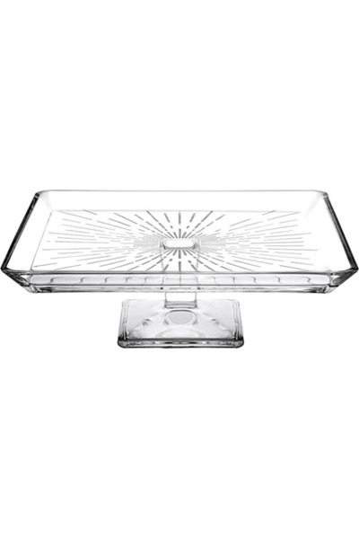 AyrStore Pasabahce Madlen Ayaklı Kare Servis Tabağı