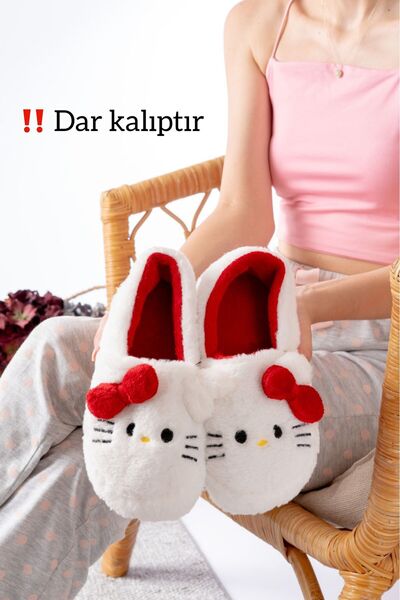 moontime alaçatı Sıcak ve rahat yumuşak tüylü peluş ev pandufları, konforlu a...