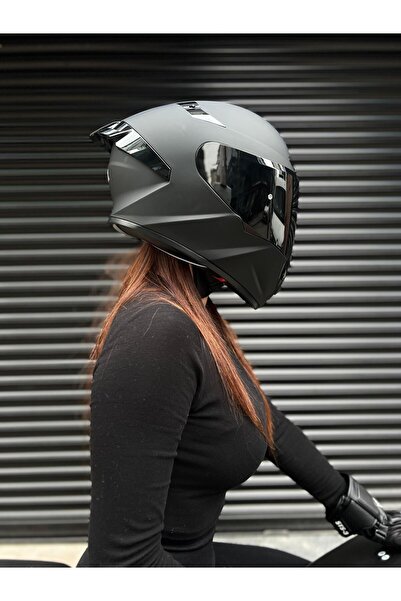 Rivox R2 Mat Siyah Kapalı Kask