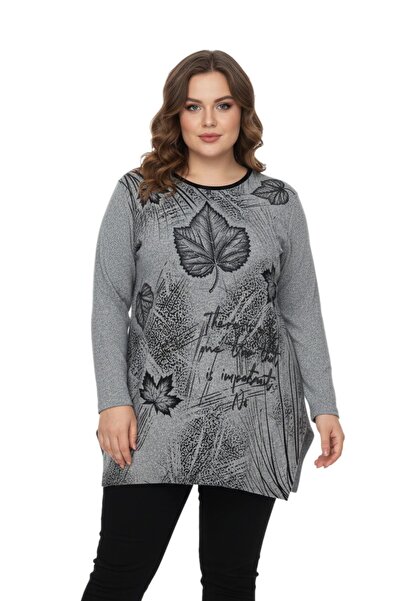 BAGLAN Women's Yumoş Stone Printed Tunic Bgl-St05070