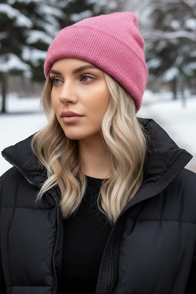 CAŞ DEKORASYON Pink Color Beret Hat