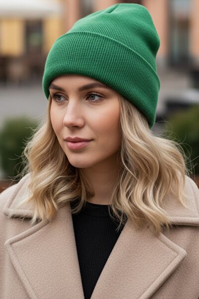 CAŞ DEKORASYON Green Color Beret Hat