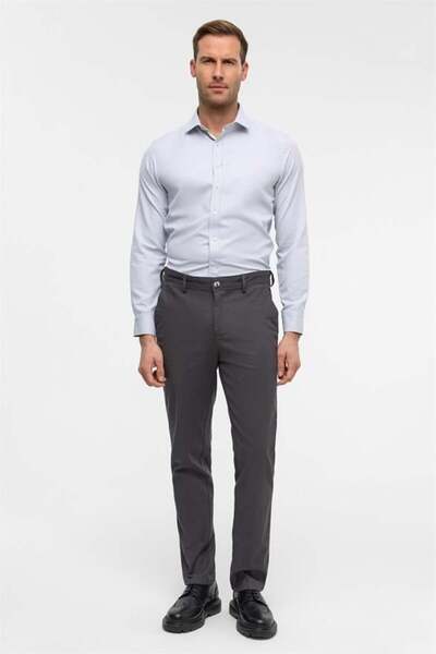 SÜVARİ Antrasit Regular Armürlü Pantolon