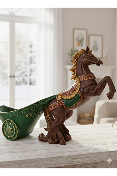 İki Cadı Tasarım At Şaraplık Dekoratif Polyester Obje-10