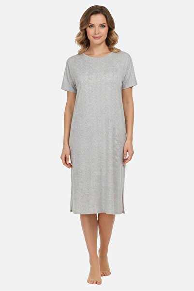 Christian Siriano Women Plus Size Heather Sleepwear Dress, Grey