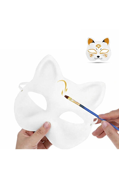 shopwave قناع على شكل قطة قابل للرسم - صمم تصميمك الخاص