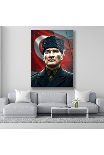 DEKORİCACAM Atatürk Cam Tablo