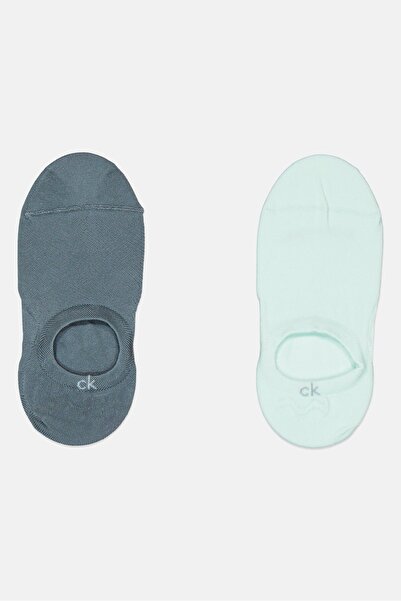 Calvin Klein جوارب نسائية عالية الرقبة بشعار ماركة، قطعتان، متعددة الألوان