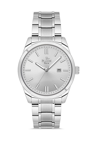 Platin Pierre Hds-Pl-1209Ga-A1 Steel Cord Calendar Men's Wristwatch