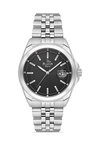 Platin Pierre Hds-Pl-1220Ga-A2 Steel Cord Calendar Men's Wristwatch