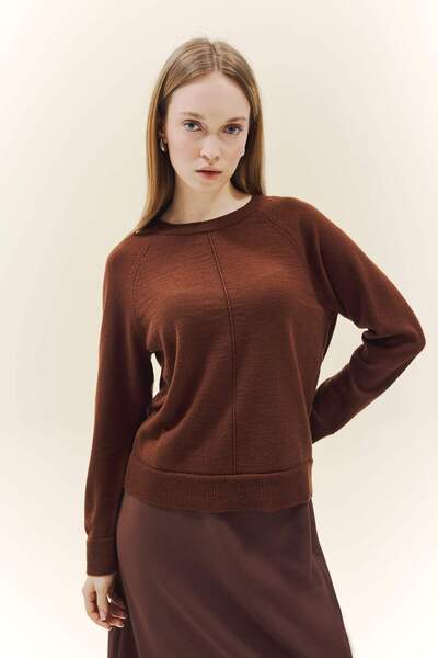DeFacto Wool Blend Regular Fit Crew Neck Knitwear Tunic G5867Ax25Wn